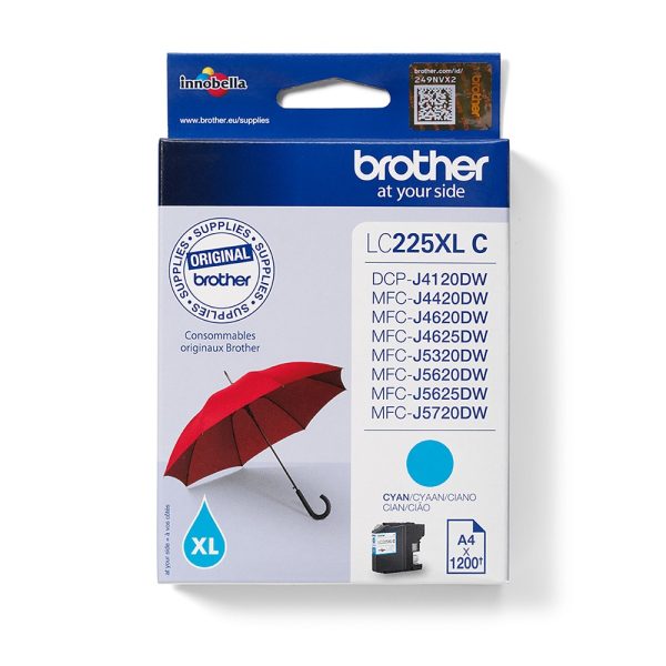 Cartouche Brother LC225XL – Cyan 1200 pages