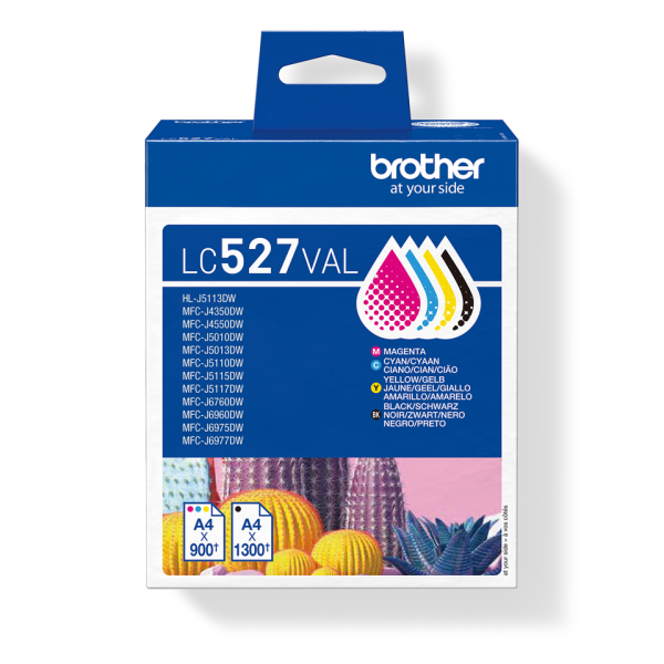 Pack Brother LC527VAL - 4 cartouches Noir/Cyan/Magenta/Jaune