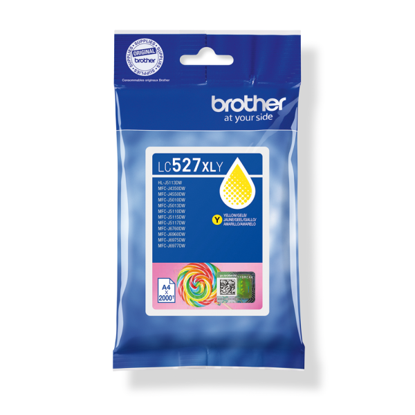 Cartouche Brother LC527XLY – Jaune 2000 pages
