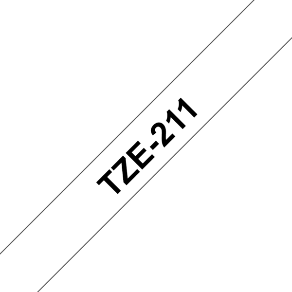 Ruban Brother TZe-211 – Noir sur Blanc 6 mm x 8 m